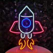 Letreiro Placa Neon Led - Foguetinho Rocket
