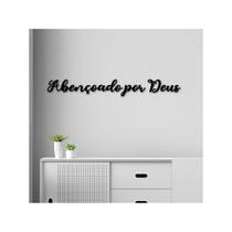 Letreiro Quadro de Parede em MDF 3mm Abençoado Por Deus Letreiro Quadro de Parede em MDF 3mm Abençoado Por Deus