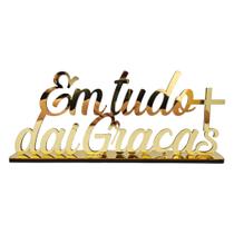 Letreiro Quadro Decorativo Espelhado Dourado - Decoração de Mesa Base Sala Letreiro Quadro Decorativo Espelhado Dourado - Decoração de Mesa Base Sala