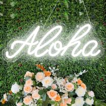 Letrero de Neón Decorativo JIURUIFFC Aloha 38x15cm USB con Regulador de Intensidad Letrero de Neón Decorativo JIURUIFFC Aloha 38x15cm USB con Regulador de Intensidad