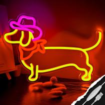 Letrero de Neón Decorativo VIKLIU Dachshund LED 35x25 cm USB