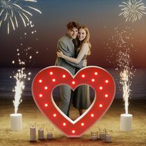 Letrero Decorativo Impresivo Corazón Luminoso de 90 cm Letrero Decorativo Impresivo Corazón Luminoso de 90 cm
