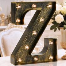 Letrero Decorativo Letra OYCBUZO Z Vintage con Luz LED 22.6 cm Letrero Decorativo Letra OYCBUZO Z Vintage con Luz LED 22.6 cm