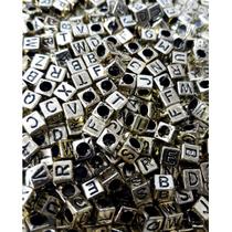 Letrinhas Diversas Quadradas Douradas para pulseiras 50g Letrinhas Diversas Quadradas Douradas para pulseiras 50g