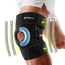 LETSHAKE Joelheira para Mulheres e Homens, Alívio da Dor no Joelho com Estabilizadores Laterais com Molas 1,5X e Almofadas de Gel para Patela, Suporte Máximo para Joelho para Artrite, Lesão de Menisco, Escalada e Treinos (Preto, Grande) LETSHAKE Joelheira para Mulheres e Homens, Alívio da Dor no Joelho com Estabilizadores Laterais com Molas 1,5X e Almofadas de Gel para Patela, Suporte Máximo para Joelho para Artrite, Lesão de Menisco, Escalada e Treinos (Preto, Grande)