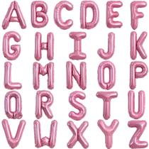 Letter Balloons TONIFUL de 16 polegadas rosa claro A-Z, conjunto de 52 Letter Balloons TONIFUL de 16 polegadas rosa claro A-Z, conjunto de 52