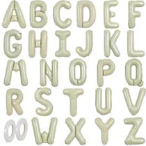Letter Balloons TONIFUL, verde creme, de 16 polegadas, A-Z, conjunto de 52 Letter Balloons TONIFUL, verde creme, de 16 polegadas, A-Z, conjunto de 52