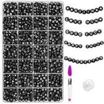 Letter Beads MIIIM 1500 unidades A-Z, 4x7 mm para fabricação de pulseiras