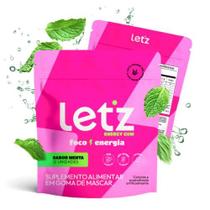 Letz Energy Gum Goma Energética Menta Zero Açúcar 12 Unidades com Cafeína e Taurina Letz Energy Gum Goma Energética Menta Zero Açúcar 12 Unidades com Cafeína e Taurina