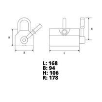 Levantador magnético 400kg