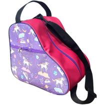 Leve Seus Patins com Estilo e Segurança com a linda bolsa porta patins unicórnio lilás / rosa pink