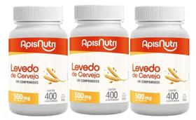 Levedo De Cerveja 500mg Kit 3 Unidades Apisnutri - SV