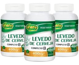 Levedo De Cerveja Complexo B 3 X 450mg 400 Comp. - Unilife