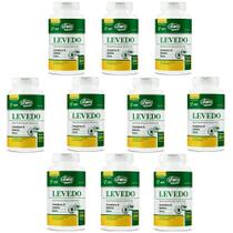 Levedo de cerveja vitamina complexo b selênio ferro 200 caps unilife kit 10