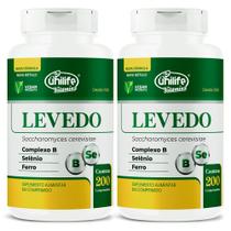 Levedo de cerveja vitamina complexo b selênio ferro 200 caps unilife kit 2 Levedo de cerveja vitamina complexo b selênio ferro 200 caps unilife kit 2
