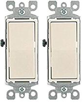 Leviton 5604-2T Interruptor basculante Decora de 4 vías, 15 amperios, 120/277V - Paquete de 2