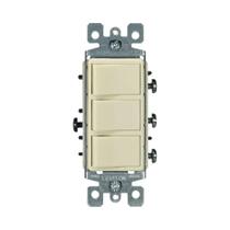 Leviton Decora Interruptor Triple Palanca Unipolar 15A Marfil Leviton Decora Interruptor Triple Palanca Unipolar 15A Marfil