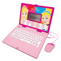 Léxico educacional de laptop bilíngue em espanhol/inglês rosa