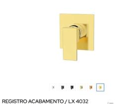 Lexxa Acabamento Monocomando Lx4032g Gold