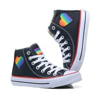 Lgbt Orgulho Tenis All Feminino Cano Alto Star Envio Imediato 526HI