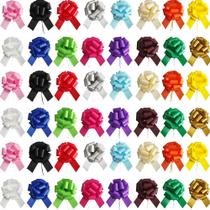 LHMTFCYY 48 peças de laços de presente puxados de 6", cores misturadas LHMTFCYY 48 peças de laços de presente puxados de 6", cores misturadas