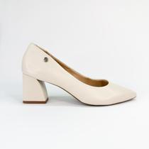 Lia - scarpin feminino em couro off white 2043 Lia - scarpin feminino em couro off white 2043