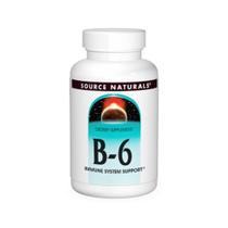 Liberação temporal de vitamina B-6, 50 comprimidos da Source Naturals (pacote com 4)