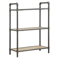 Librero Acme Itzel de Madera de 3 Niveles Rectangular en Roble Gris Librero Acme Itzel de Madera de 3 Niveles Rectangular en Roble Gris