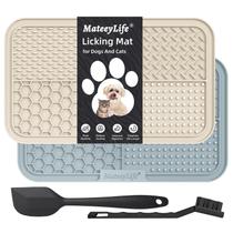 Lick Mat MateeyLife para cães e gatos com ventosas, 2 unidades