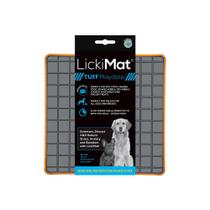 Lickimat Tuff Playdate - Tapete de Alimentação Lenta para Cães (Laranja)