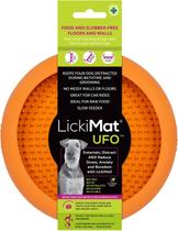 LickiMat Ufo Comedouro e Tapete de Lamber com Ventosa Laranja para Cães - Pequeno / Médio LickiMat Ufo Comedouro e Tapete de Lamber com Ventosa Laranja para Cães - Pequeno / Médio