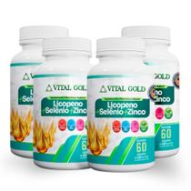 LICOPENO SELÊNIO ZINCO 500mg 60 Cápsulas 1 UN VITAL GOLD LICOPENO SELÊNIO ZINCO 500mg 60 Cápsulas 1 UN VITAL GOLD