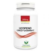 Licopeno + Zinco + Vitamina E - 60 Cápsulas (500mg) - Vital Natus Licopeno + Zinco + Vitamina E - 60 Cápsulas (500mg) - Vital Natus