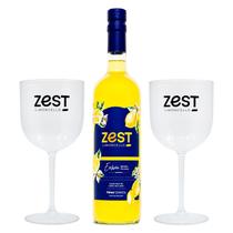 Licor de Limão Siciliano Zest Limoncello 700ml + 2 Taças