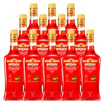 Licor Fino de Laranja Stock Curaçau Red 720ml 12 Unidades