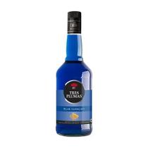 Licor Tres Plumas Curação Blue 700 Ml