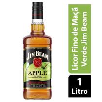 Licor Whisky Jim Beam Apple Sabor Maça Verde 1Litro