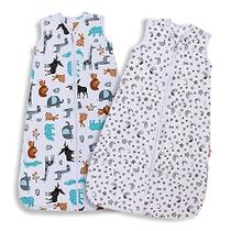Lictin Baby Sleeping Bag-2 Pcs Baby Wearable Blanket Sleeping Sack 0.5 TOG Toddler Sleepsack for 18-36 Months Boy or Girl with 2-Way Zipper and Adjustable Length,Gender Neutral (35.4-43.3in)