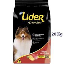 Lider Chips Premium Cães 20 Kg - Líder