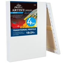 Lienzos para Artista PHOENIX 45x60 cm Paquete de 4 Estirados 100% Algodón