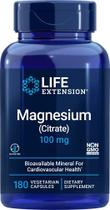 Life Extension Citrato de Magnésio 100mg, 180 Veg Caps - Suplemento Natural Mag - 100 mg Cápsulas de Suporte Mineral - Vegano, Vegetariano, Não-OGM