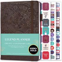 Life Planner Legend Planner Weekly Monthly A5 Marrom escuro