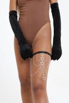 Liga de Coxa Body Chain Com Corações de Strass Liga de Coxa Body Chain Com Corações de Strass