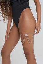 Liga de Coxa De Tule Com Coração Body Chain