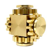 Ligação de engrenagens cúbicas de latão puro Fidget Spinner FXCOOLCT