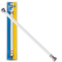 Ligação Flexível Aço Inox 3 em 1 Blukit p/ Aquecedor de Passagem 30 a 60cm Rosca F 1/2 x F 1/2 182722