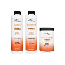 Light Hair Kit Shampoo Condicionador e Mascara Mandioca 1L