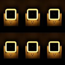 Light Night Light KINUR, pacote com 6 unidades, conector de LED branco quente com sensor