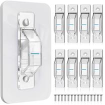 Light Switch Cover Guard Gebena, pacote com 8 unidades que brilham no escuro e transparente