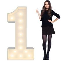 Light Up Numbers JoyBox Design de 1,4 pés com moldura e luzes Light Up Numbers JoyBox Design de 1,4 pés com moldura e luzes